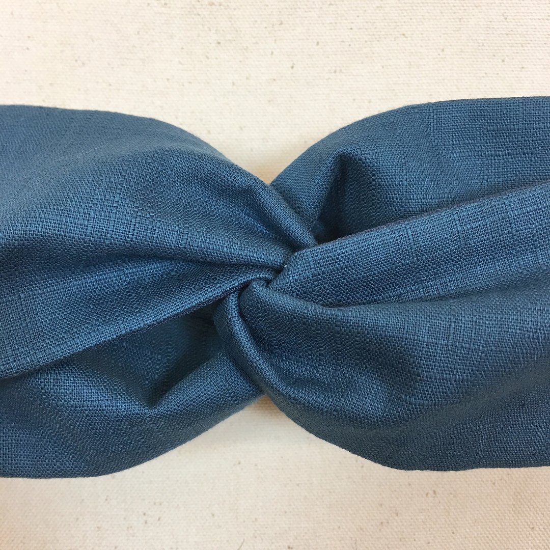 Mr.Tie 独家设计 手工缝制 玫瑰发带 Rose Hairband 009 - 发饰 - 棉 蓝色
