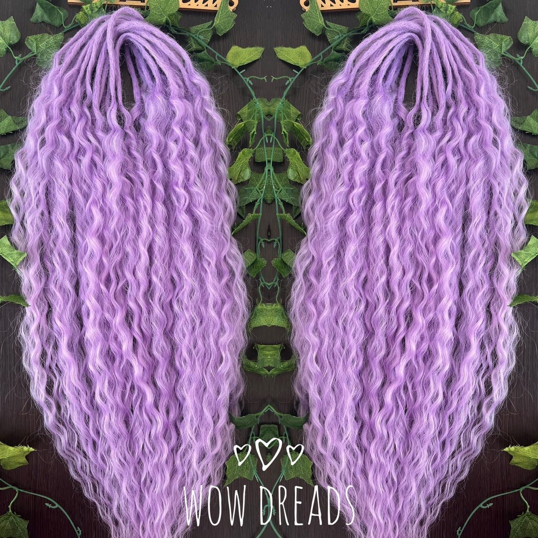 钩针卷曲恐惧轻量卷发恐惧 - 发饰 - 其他人造纤维 紫色