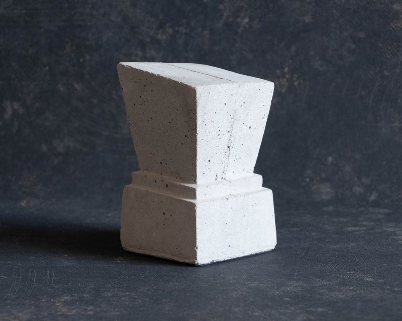 混凝土书挡梯形 单独出售 - 摆饰 - 水泥 灰色