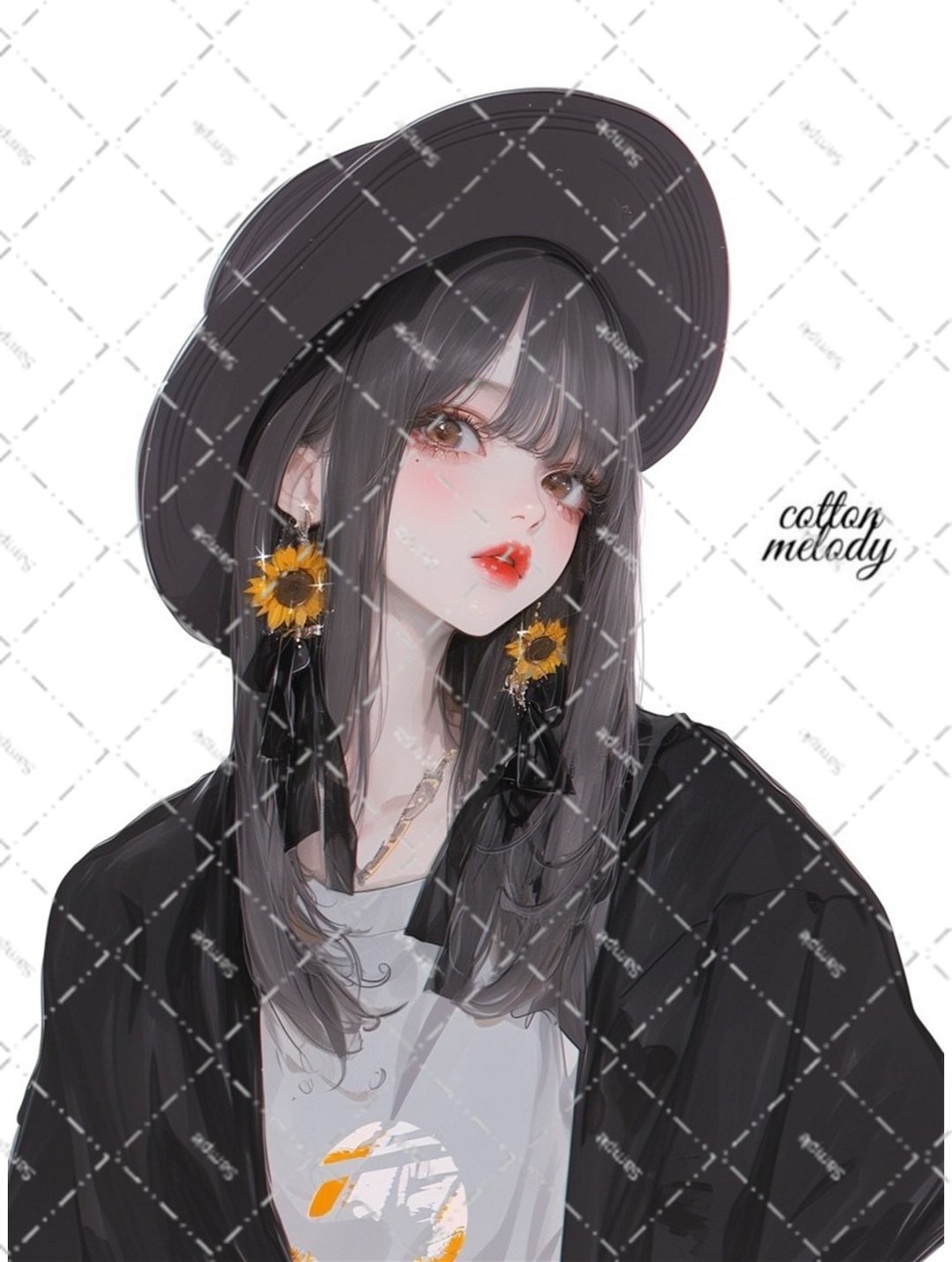 original sticker no.6118 人物贴纸 原创贴纸 人物插画贴纸 女孩贴纸 原创人物贴纸 - 贴纸 - 纸 