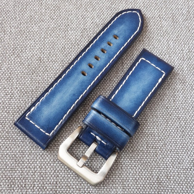 沛纳海蓝色皮革表带 - 表带 - 真皮 蓝色