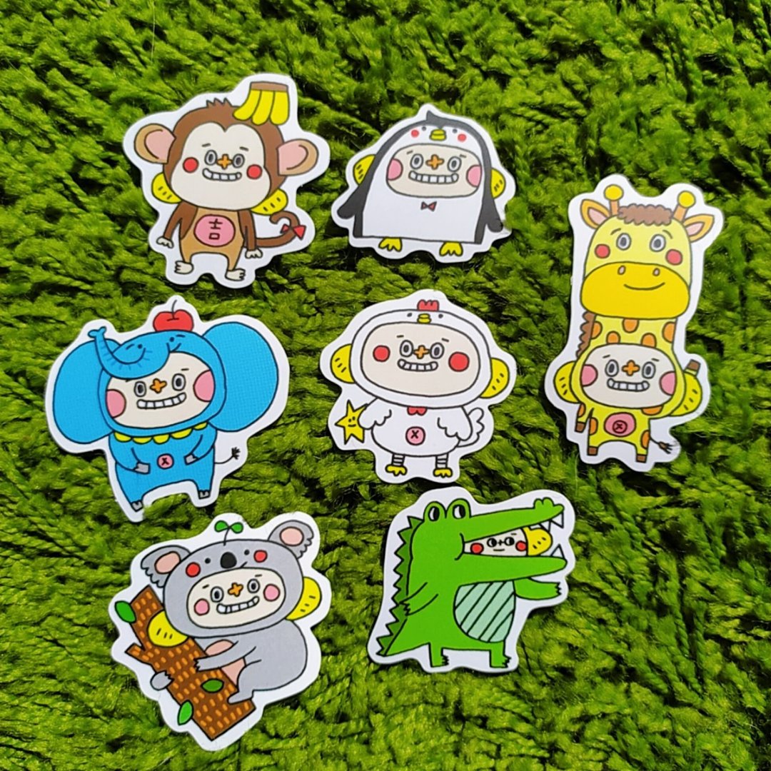 尾巴动物第二代贴纸包 - 贴纸 - 塑料 多色