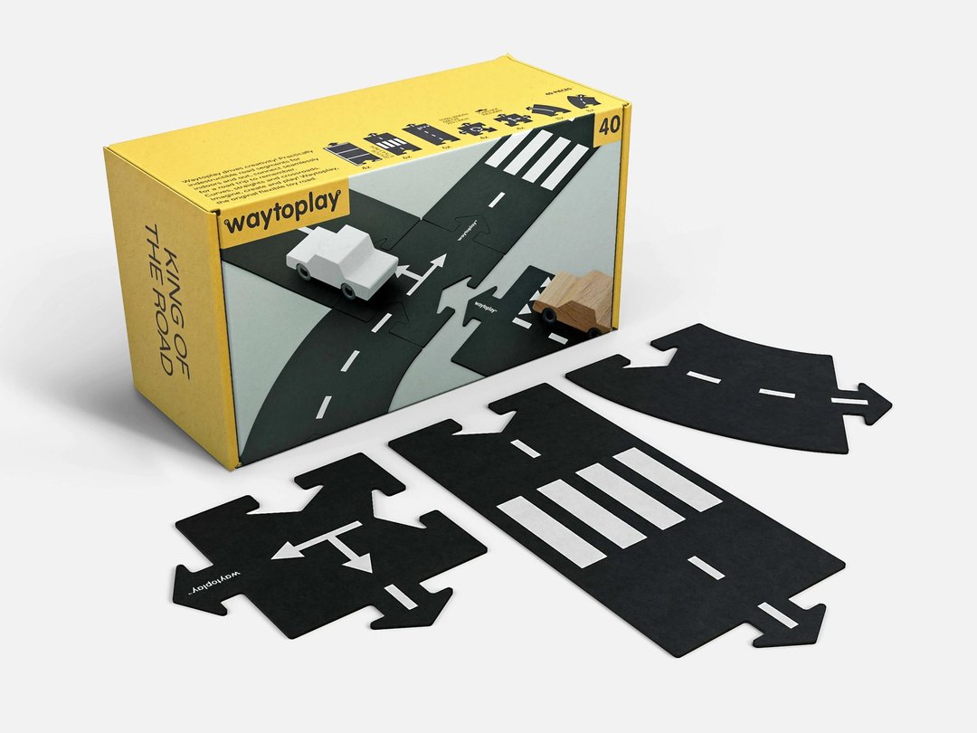Waytoplay - 道路搭建益智游戏/马路轨道 - 道路之王 - 桌游/玩具 - 橡胶 