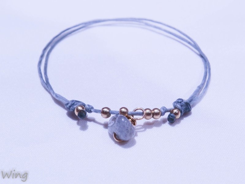 Wing Wing 天然石。石语，蜡线伸缩手练&脚链 - 手链/手环 - 宝石 