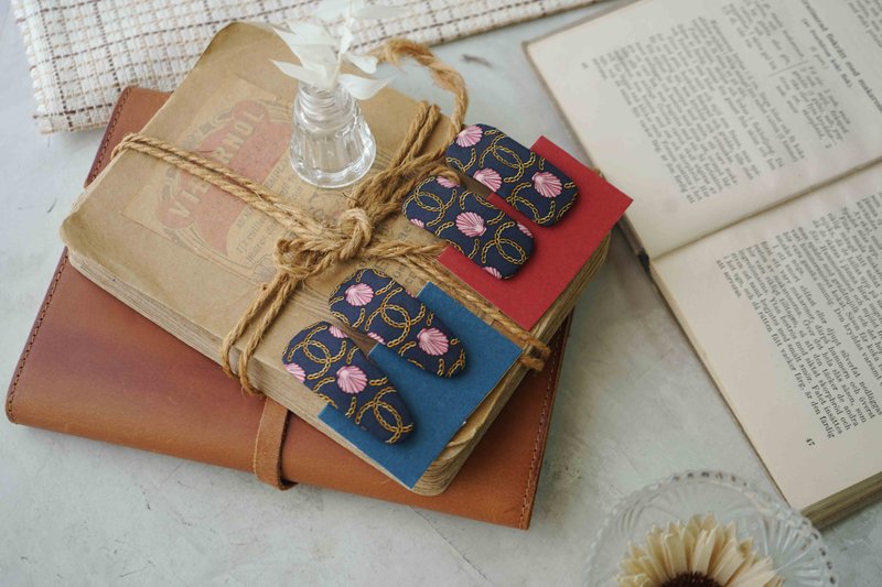 古董领带改制发夹-CHANEL-粉红贝壳-两入一组 - 发饰 - 丝．绢 粉红色