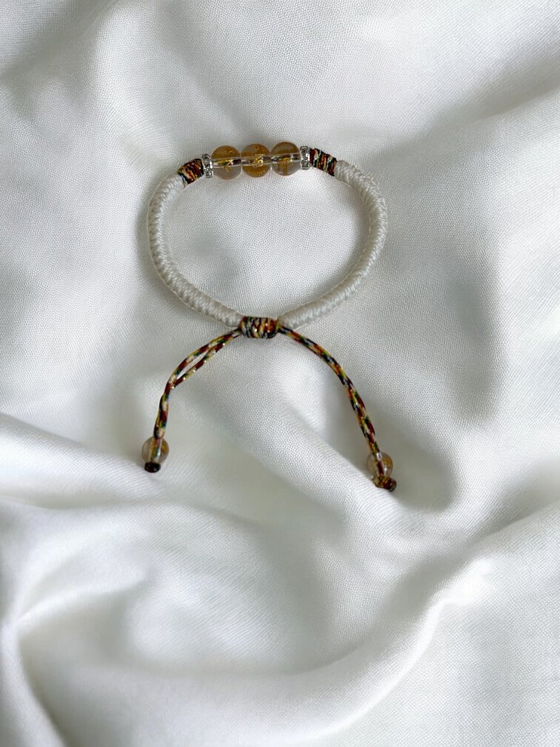 六字真言 五色能量 金刚结手环 白 伸缩款 - 手链/手环 - 其他材质 