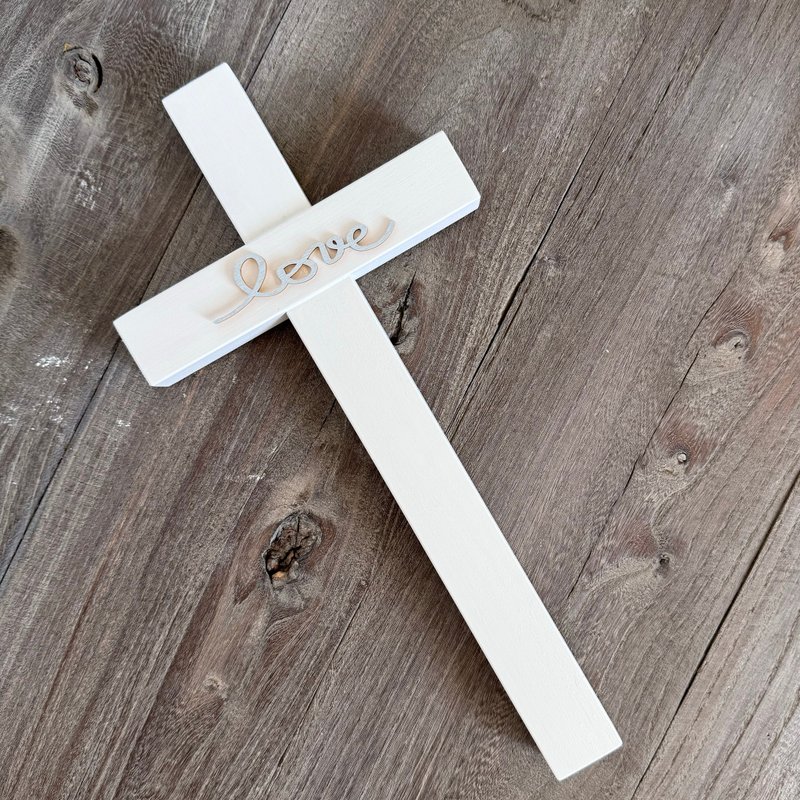Amour爱木木-十架的爱 原木壁挂十字架 - 墙贴/壁贴 - 木头 