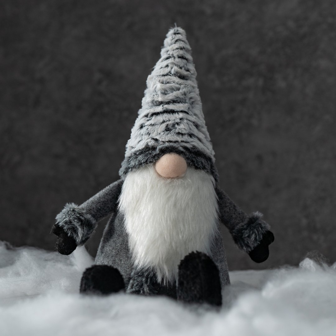 【24小时出货】寒冬地精Cold Winter Gnome Decor|圣诞摆饰|礼物| - 摆饰 - 棉 灰色