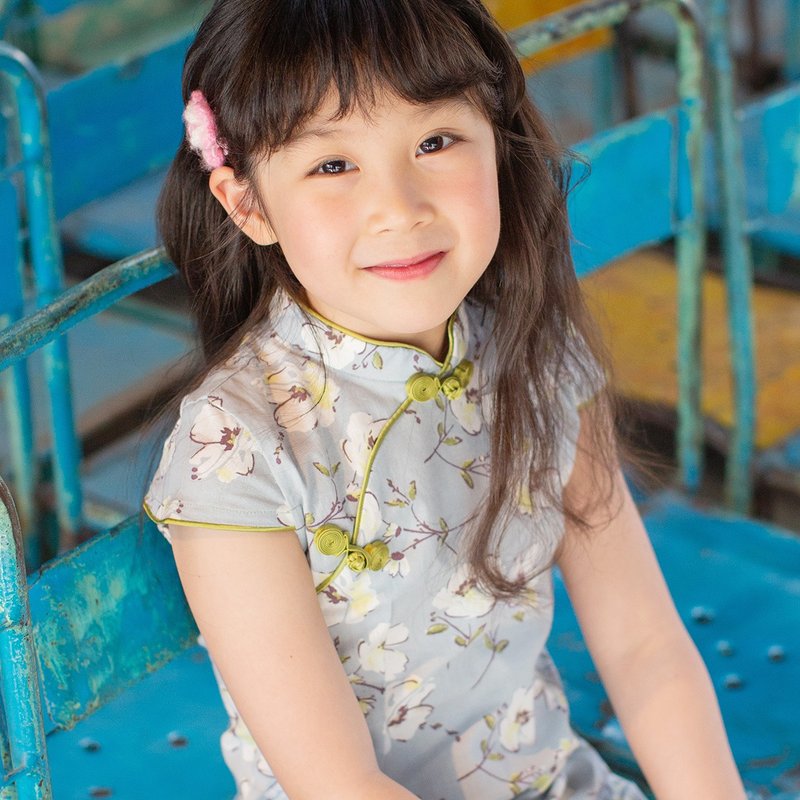 儿童旗袍 古风 四季款 梨花秋苑 - 旗袍 - 棉．麻 