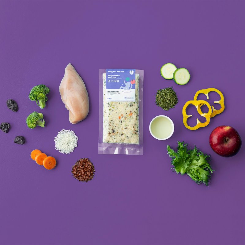 【消化保健】犬猫机能鲜食主餐－低脂蔬果鸡胸肉150g /包 - 猫罐头/鲜食 - 新鲜食材 紫色