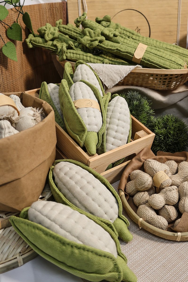 白玉米 corn 手作 猫玩具 家饰品 儿童玩具 蔬果 - 玩具 - 其他材质 多色
