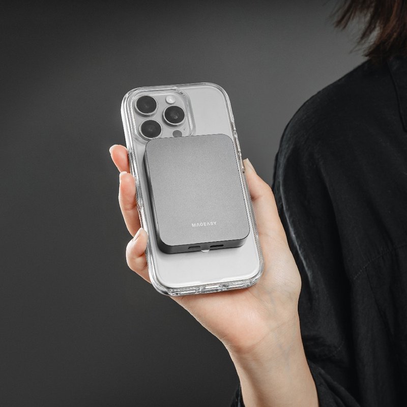 【出游必备】MagPower 迷你无线磁吸行动电源 5000mAh - 充电宝/传输线 - 其他材质 