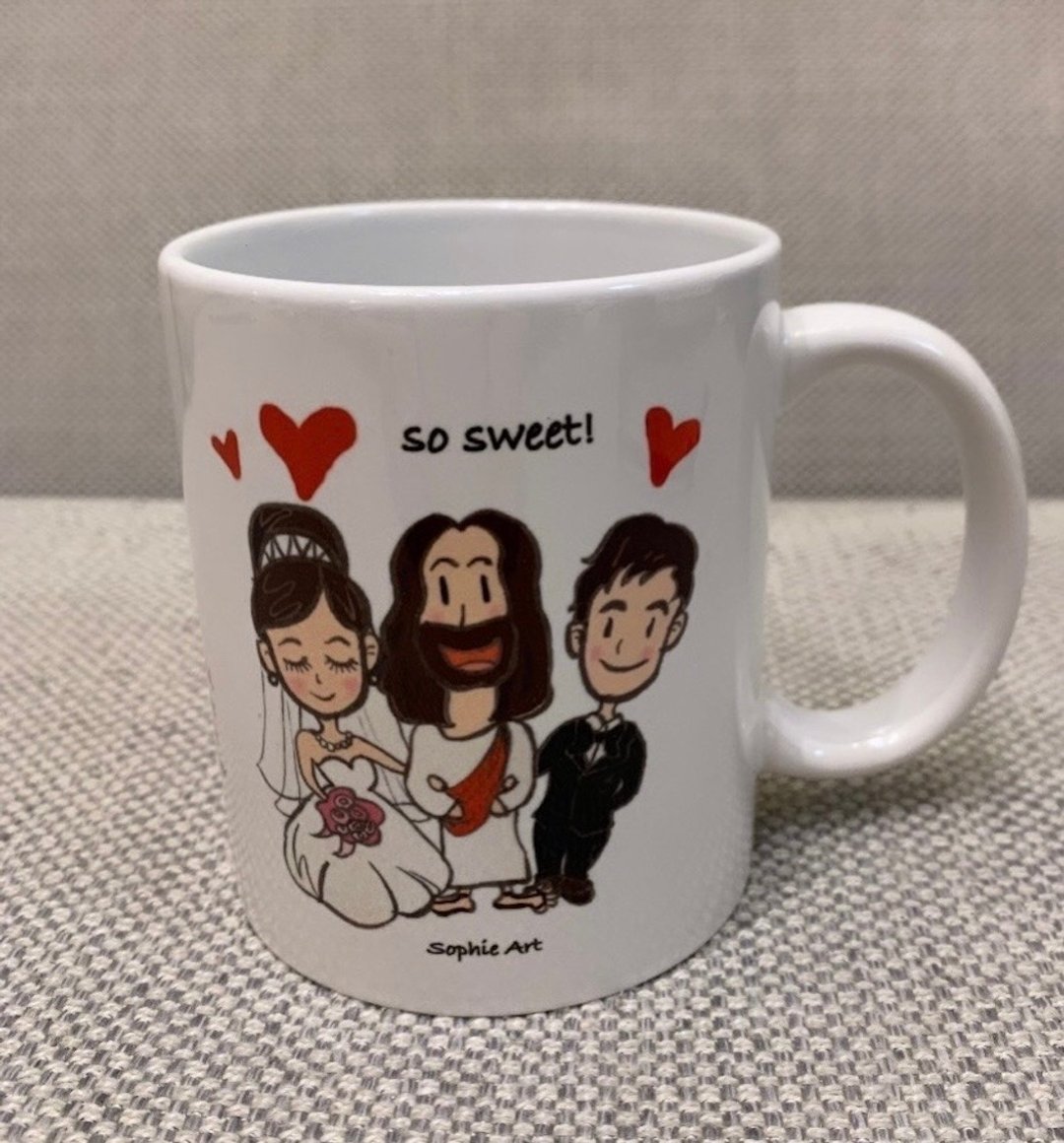 苏妃艺术 我们结婚了 马克杯 咖啡杯 手绘质感 结婚礼物 marry - 咖啡杯/马克杯 - 瓷 