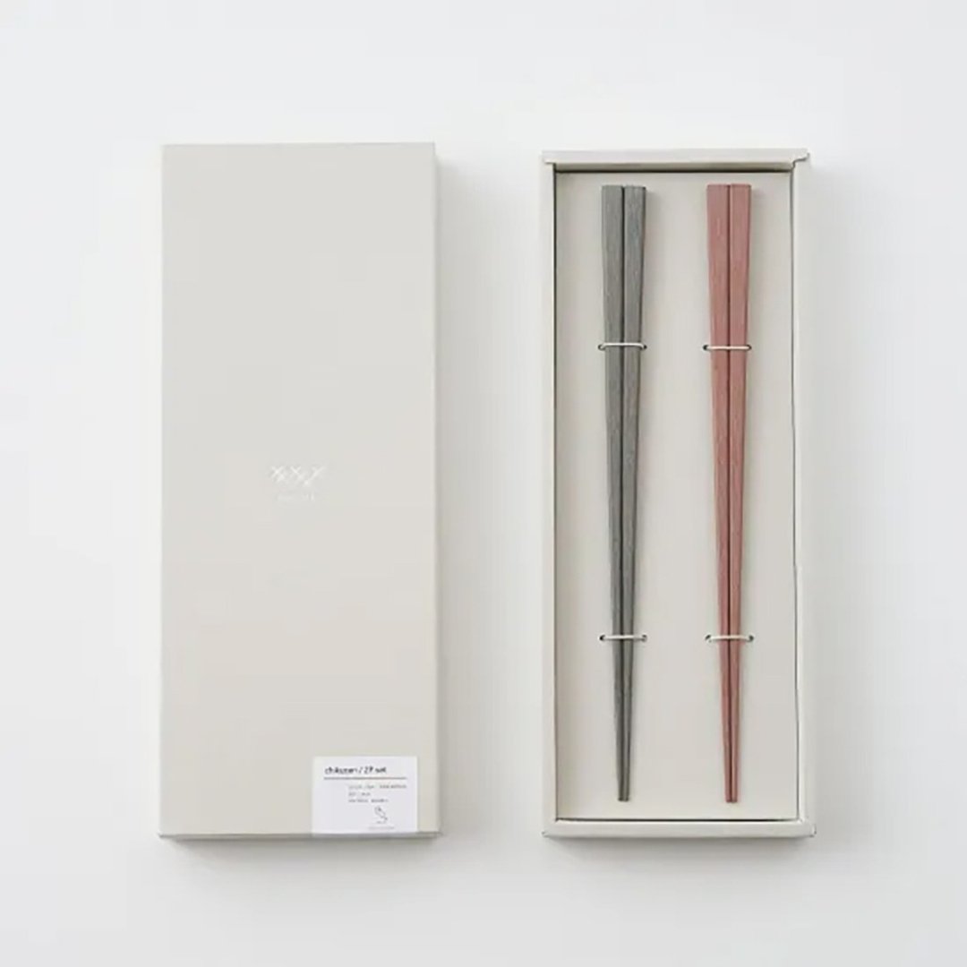 日本制京都产chikuzen 漆竹筷 双入 方形 24cm - 筷子/筷架 - 竹 多色