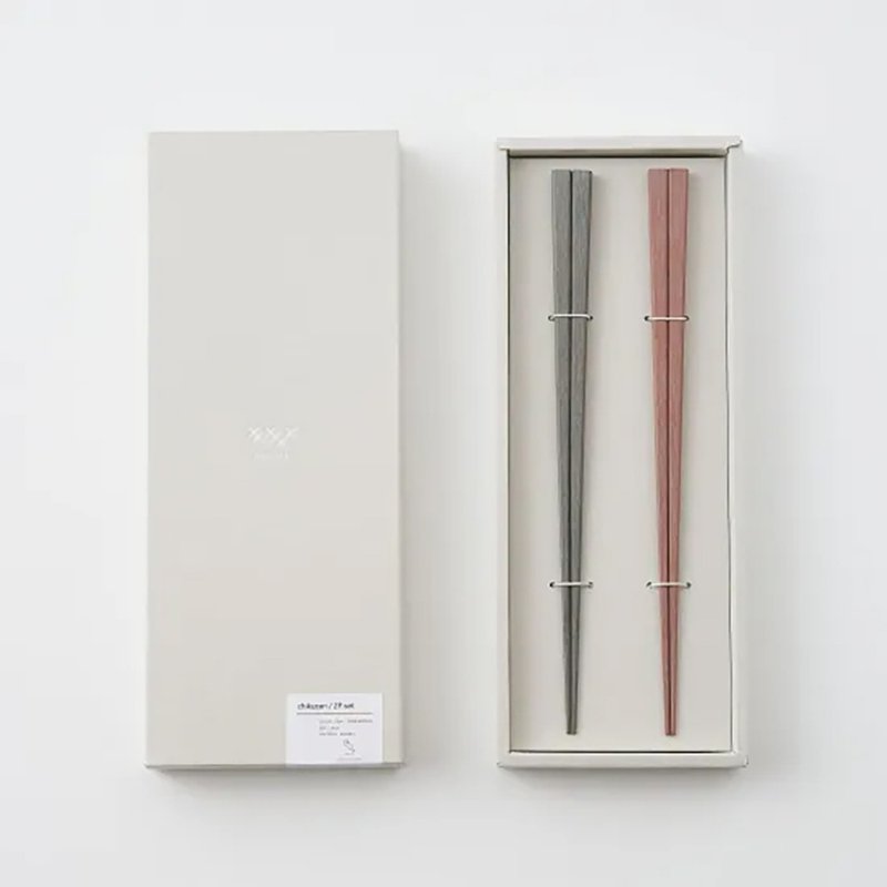 日本制京都产chikuzen 漆竹筷 双入 方形 24cm - 筷子/筷架 - 竹 多色