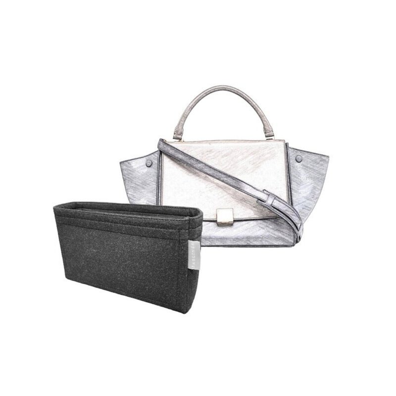 【香港制造|韩国绒布】手制内袋 - Celine Trapeze Bag Medium - 化妆包/杂物包 - 其他材质 多色