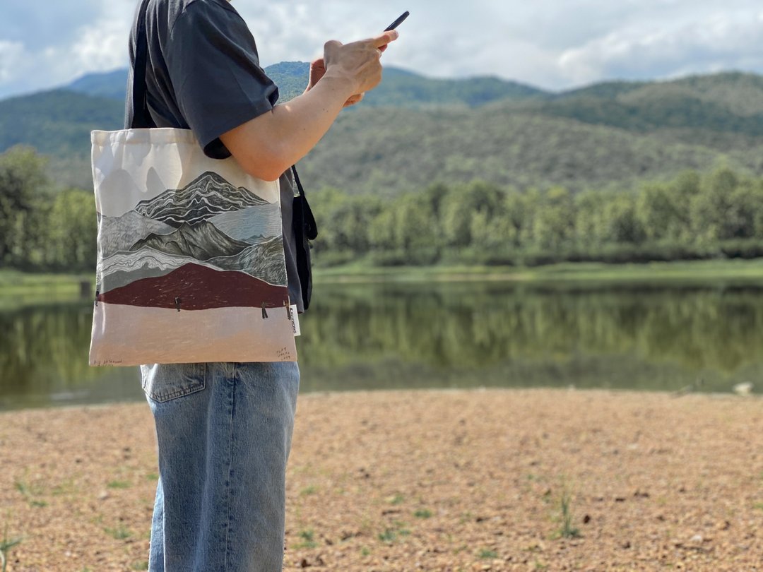 Tote Bag : Doi inthanon hirest - 侧背包/斜挎包 - 聚酯纤维 白色
