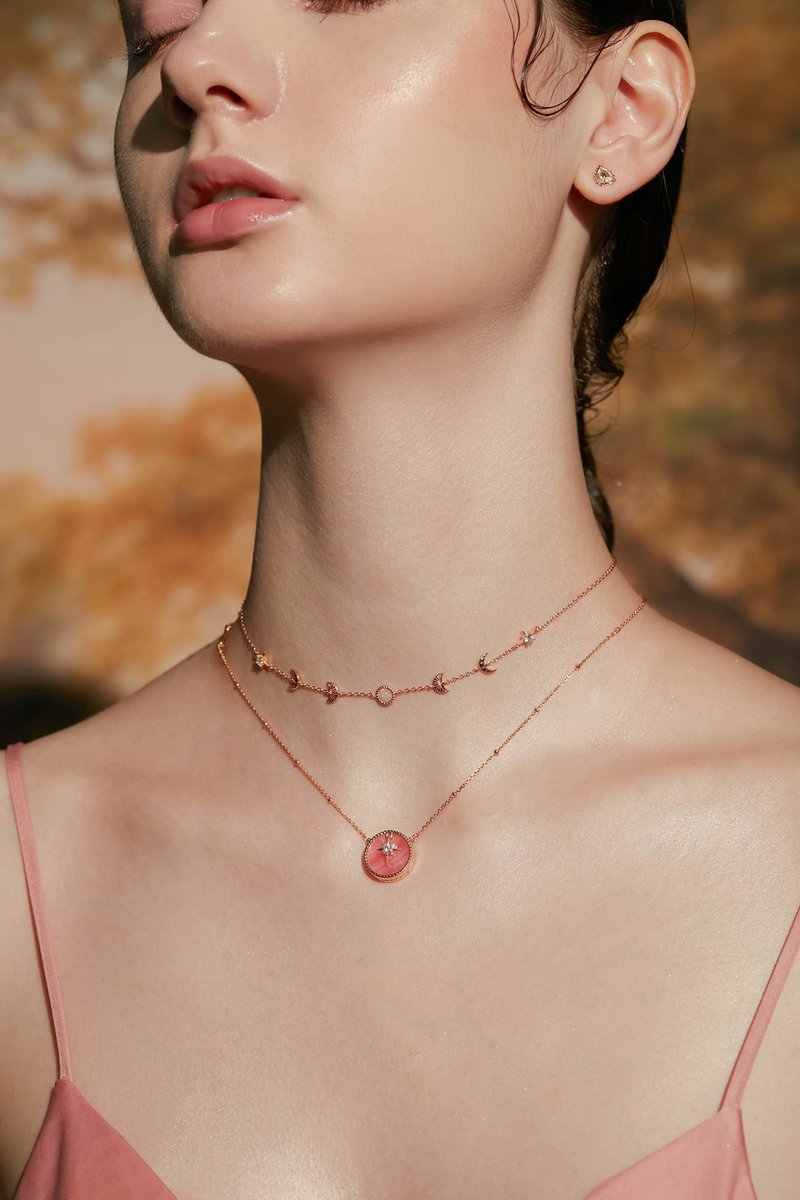 金色颈链- Goddess of Love & Beauty - 项链 - 纯银 金色