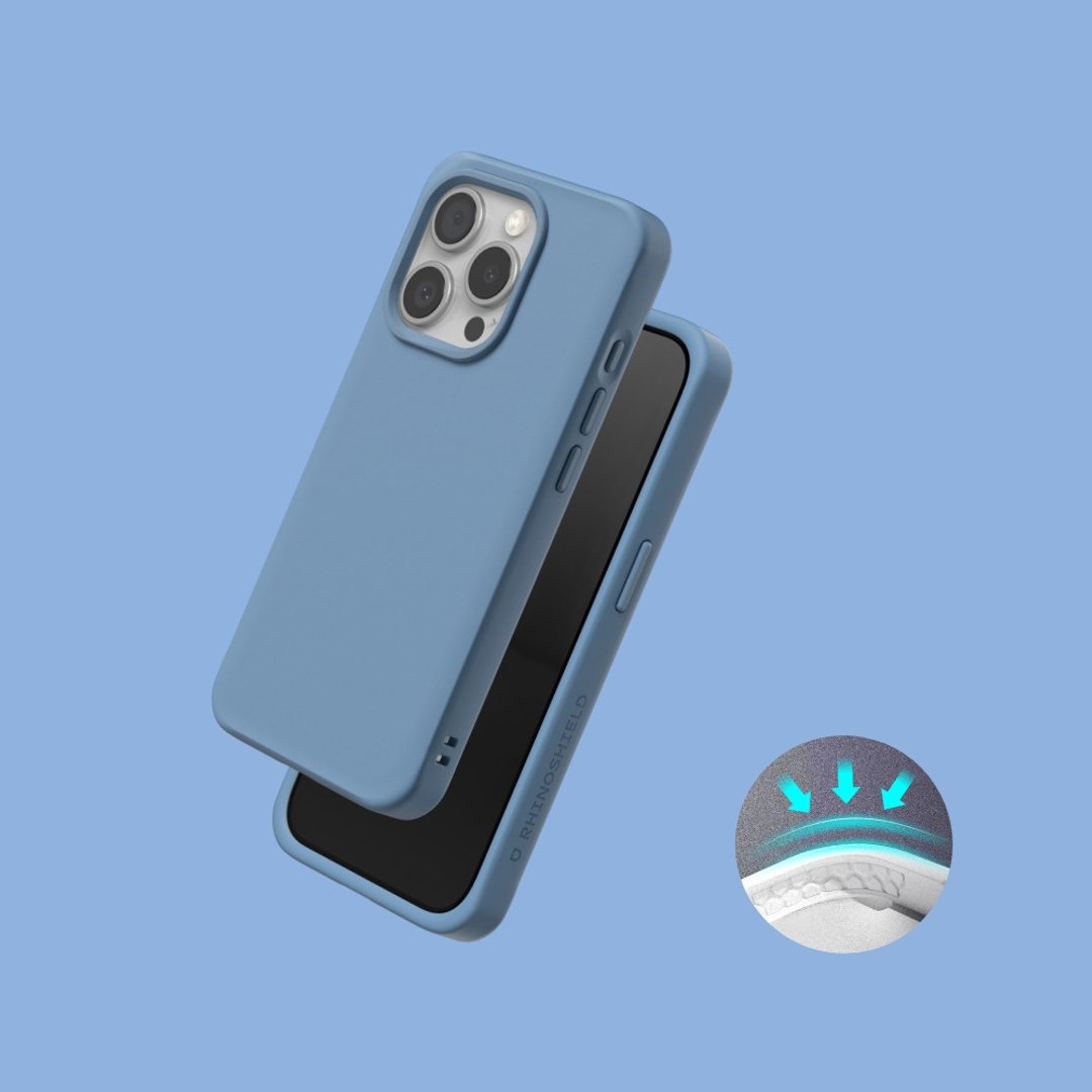 SolidX 强化吸震缓冲手机壳/海潮蓝 for iPhone 15系列 - 手机壳/手机套 - 塑料 