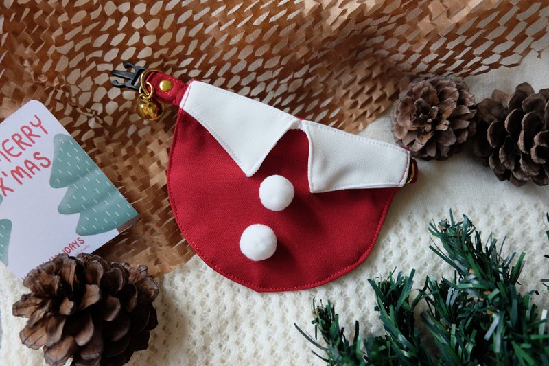 Merry X Mas Collection Santy (CAT) - 项圈/牵绳 - 其他材质 红色