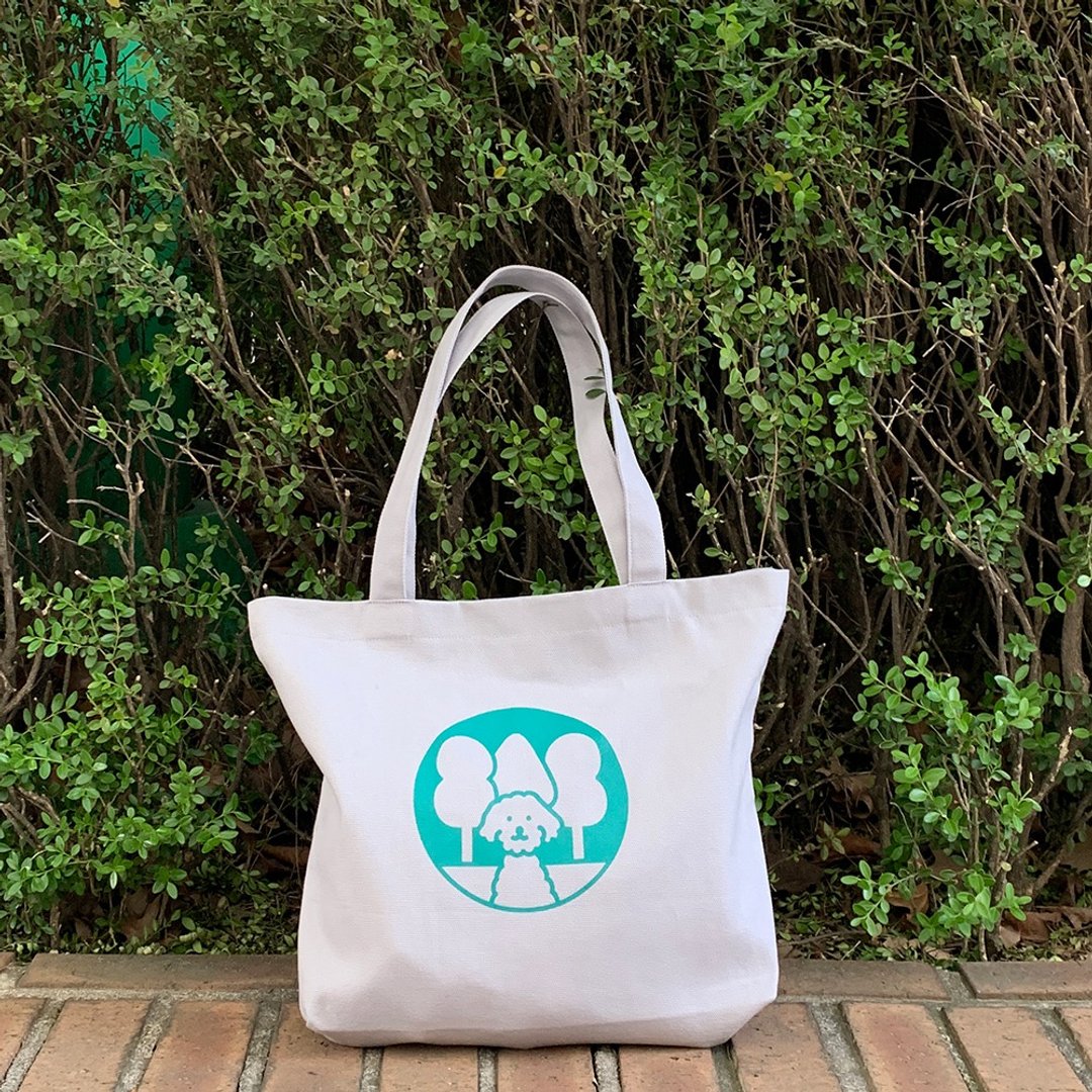 mori's forest canvas bag - 手提包/手提袋 - 棉 白色