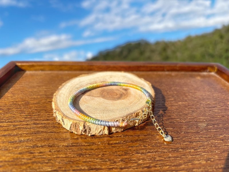 彩虹渐层金刚结手环 - 手链/手环 - 蜡 