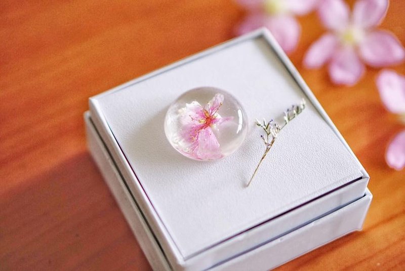 桜の季节 - 春季限定 樱花标本项链 - 项链 - 植物．花 