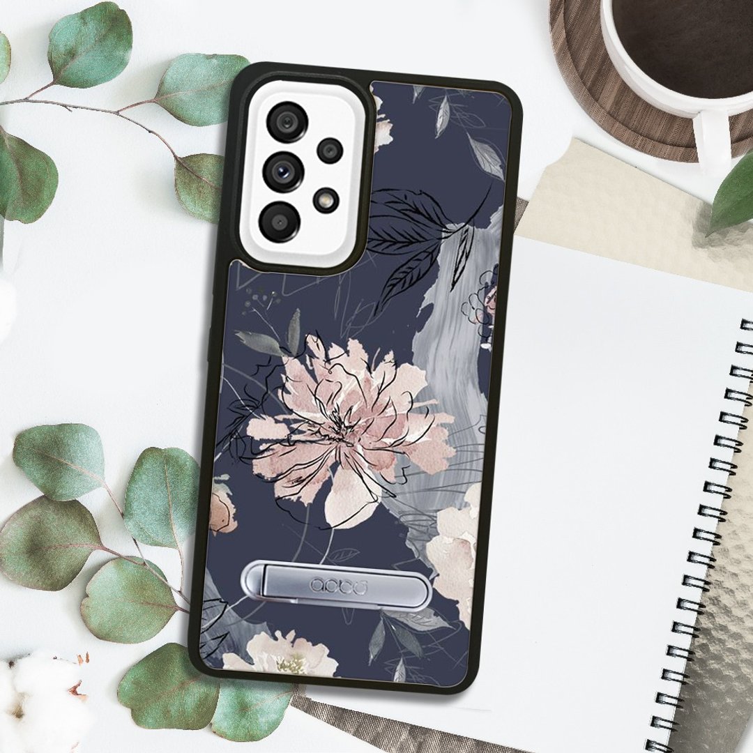 Samsung A55/A54/A35/A34/A25 5G 减震立架手机壳-绘花 - 手机壳/手机套 - 其他材质 多色