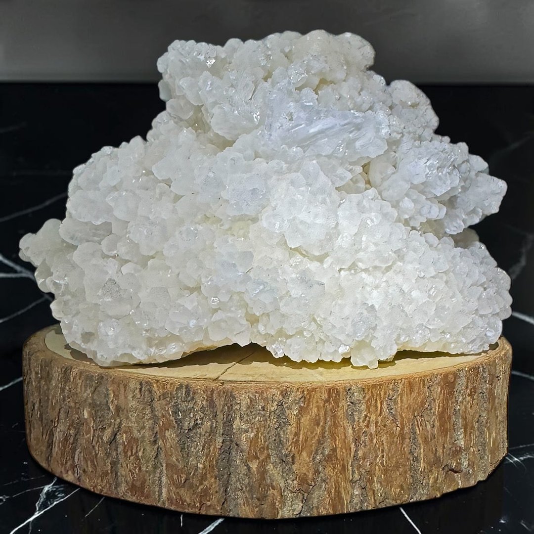 花簇白方解石 雪花结晶能量石 光之净化镇宅水晶 天然原矿标本 - 摆饰 - 玉石 白色
