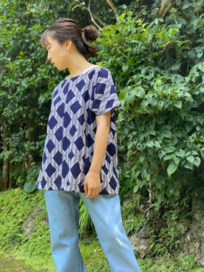 浴衣改造套头上衣 - 女装上衣 - 棉．麻 