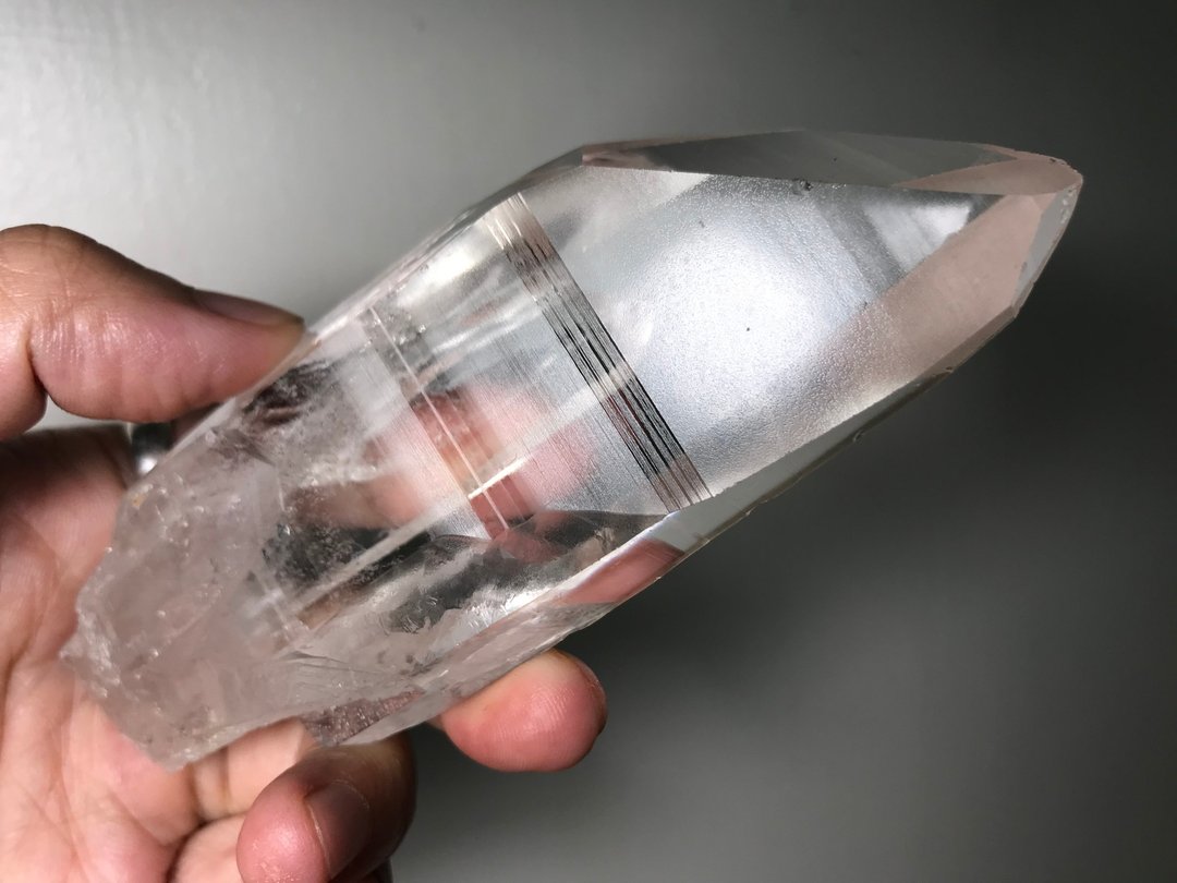 已售出-列木尼亚蓝针水晶 - 摆饰 - 水晶 白色