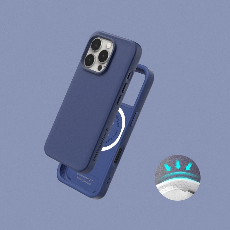 SolidX(MagSafe兼容)强化吸震缓冲防摔手机壳/农海蓝 for 16系列 - 手机壳/手机套 - 塑料 