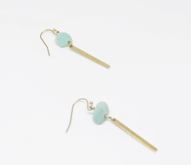 <永恒>天河之恋 天河石黄铜耳环 轻珠宝 母亲节 情人节 生日礼物 纪念日 宴会 party 交换礼物 圣诞节 - 耳环/耳夹 - 宝石 