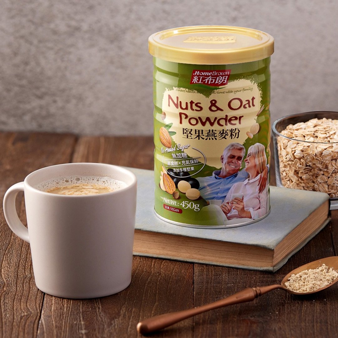 【红布朗】坚果燕麦粉 (450g/罐) 冲泡/早餐/健康 - 谷物麦片 - 新鲜食材 绿色