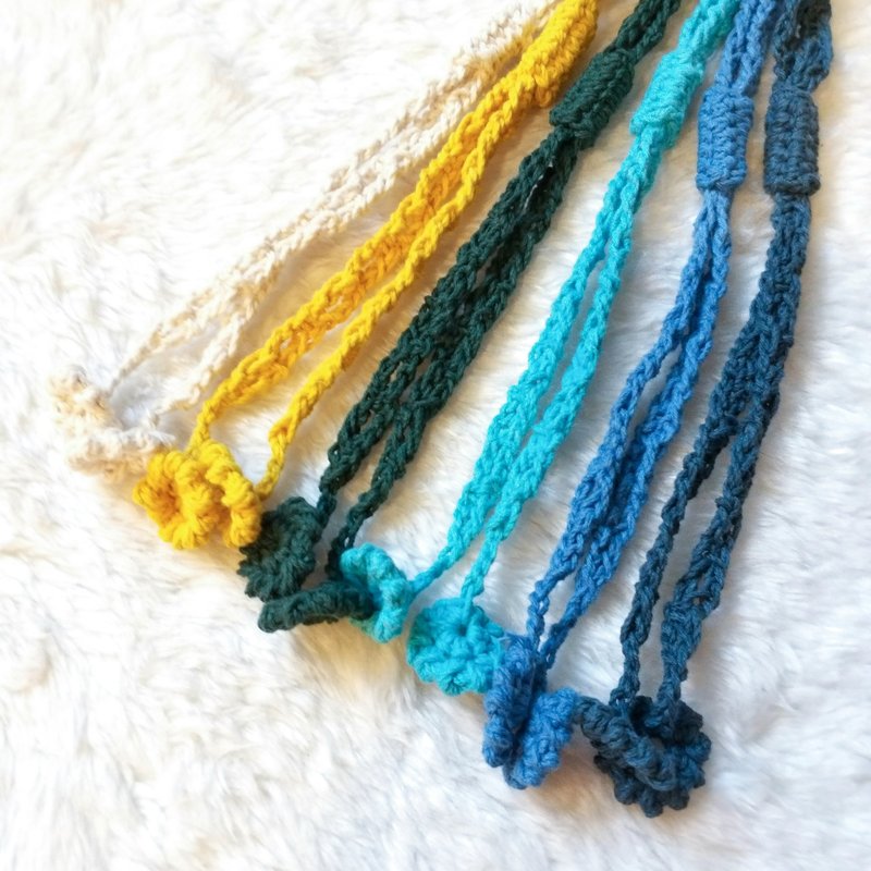 文青风 口罩挂绳×减压带 两用 自由调整长度  两条一组 - 其他 - 棉．麻 蓝色