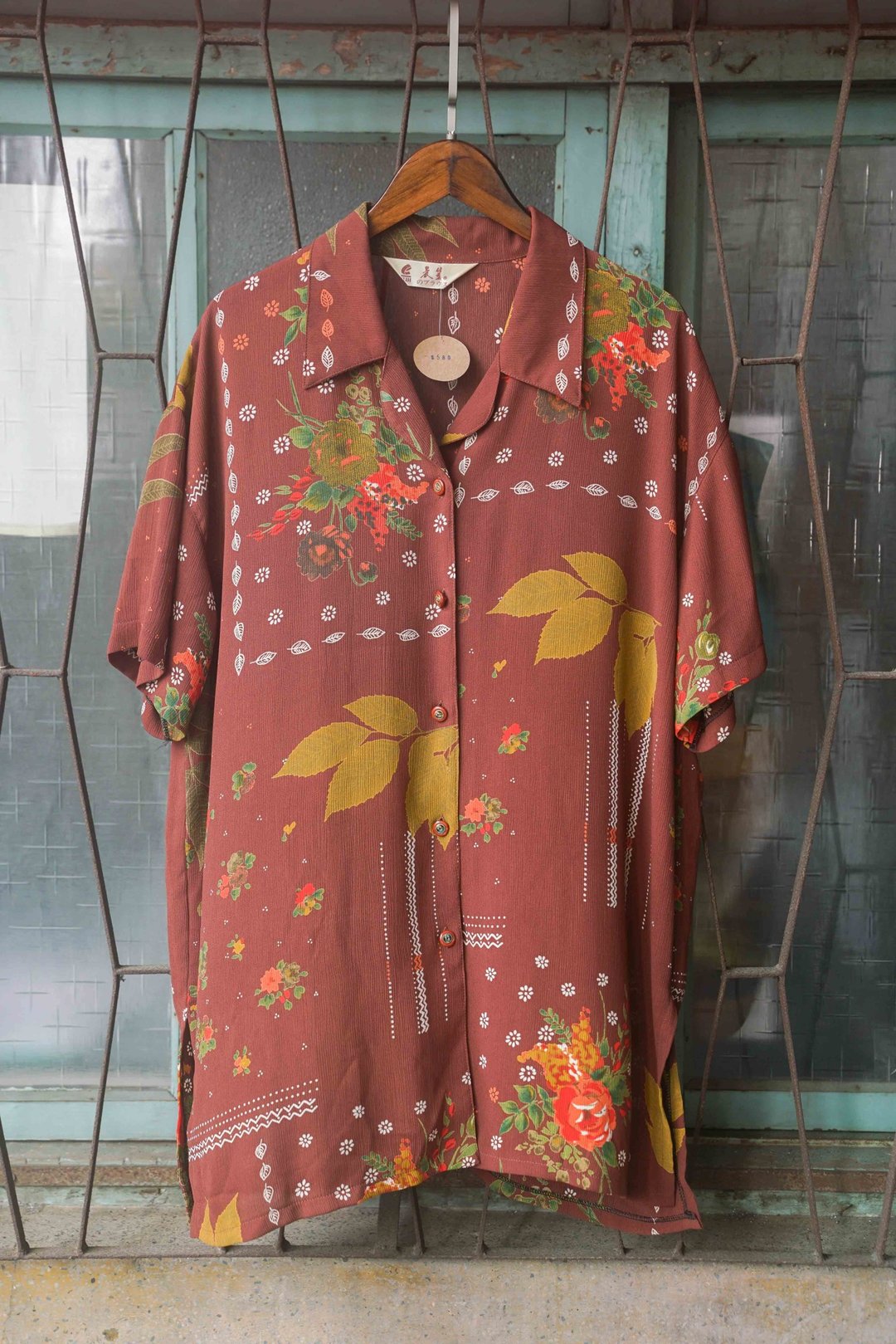 纯情百货行 Vintage 古着 古着衬衫  LS023 大叶小叶衬衫 - 女装衬衫 - 聚酯纤维 多色