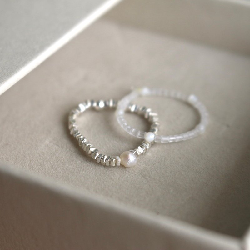 戒指 珍珠 树脂 白蝶贝 - 纪念日 - - 戒指 - 珍珠 白色