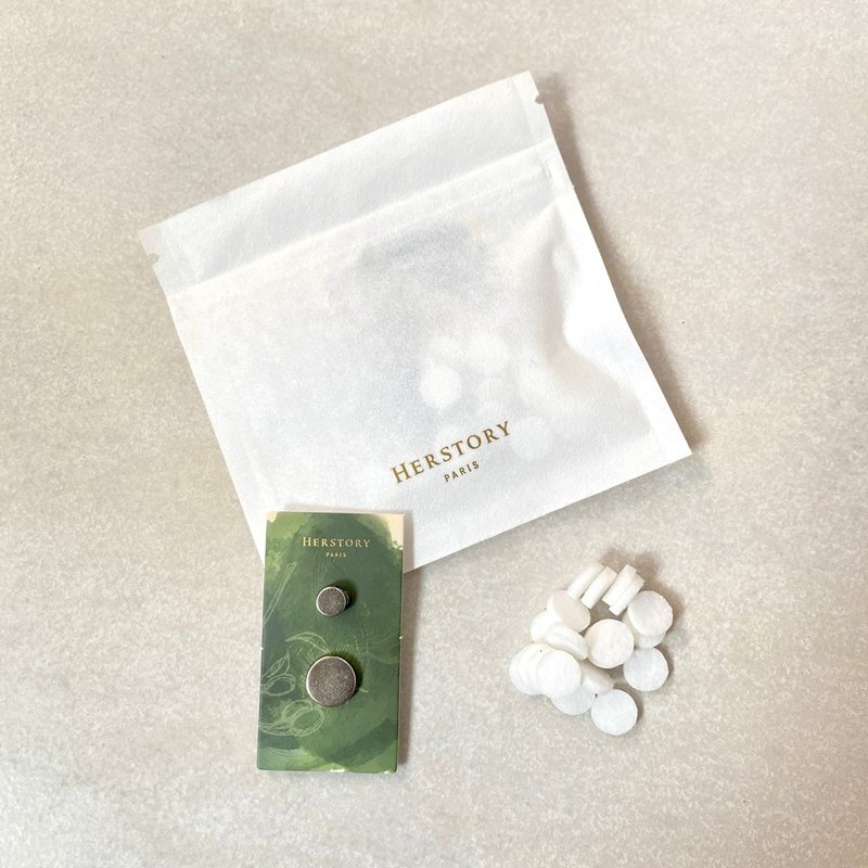 【HERSTORY】扩香棉片补充包 Aroma Pin Cotton Pads - 香薰/精油/线香 - 棉．麻 白色