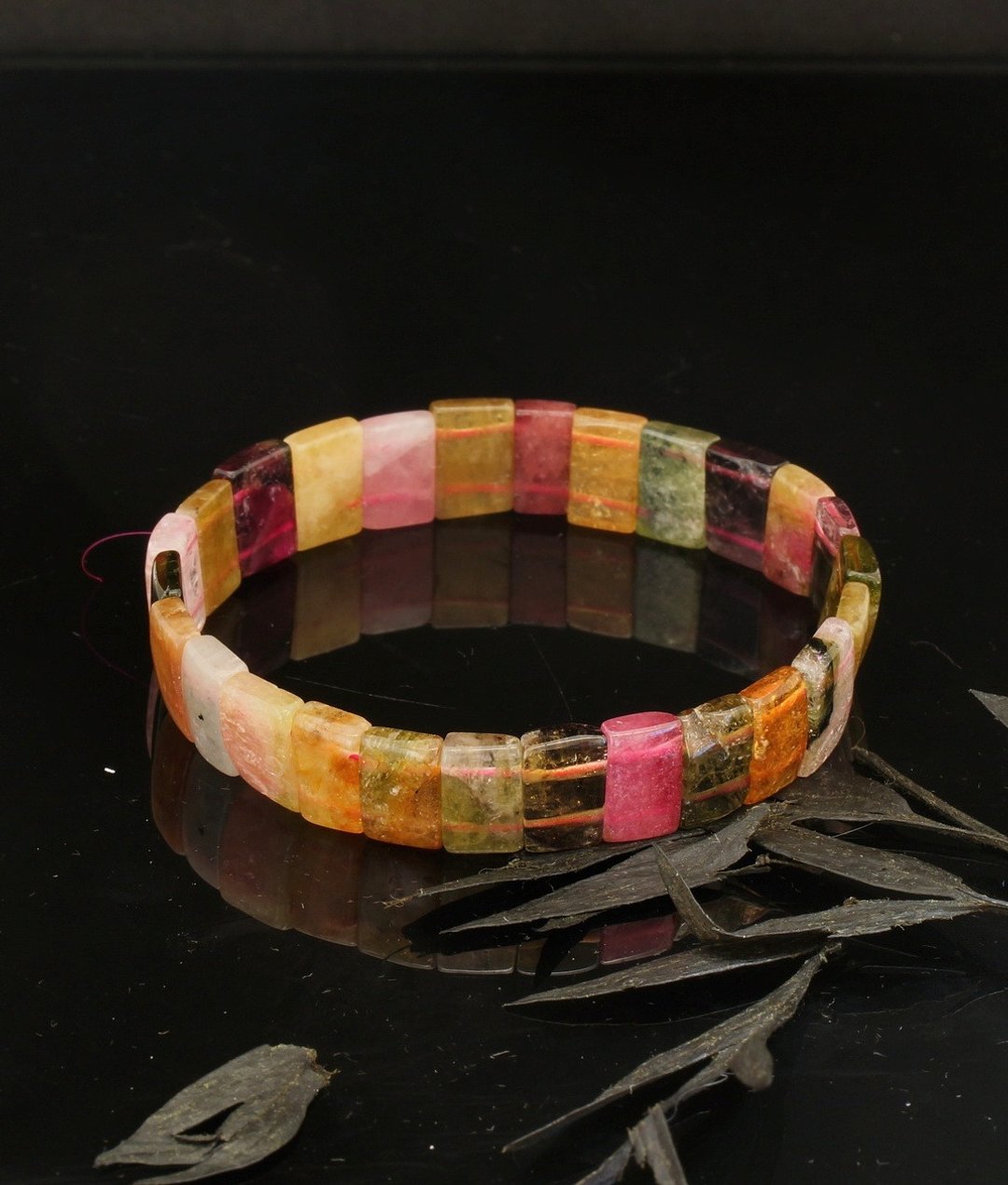 碧玺水晶手镯 11 x 3.5mm ( Tourmaline Crystal Bangle ) - 手链/手环 - 水晶 