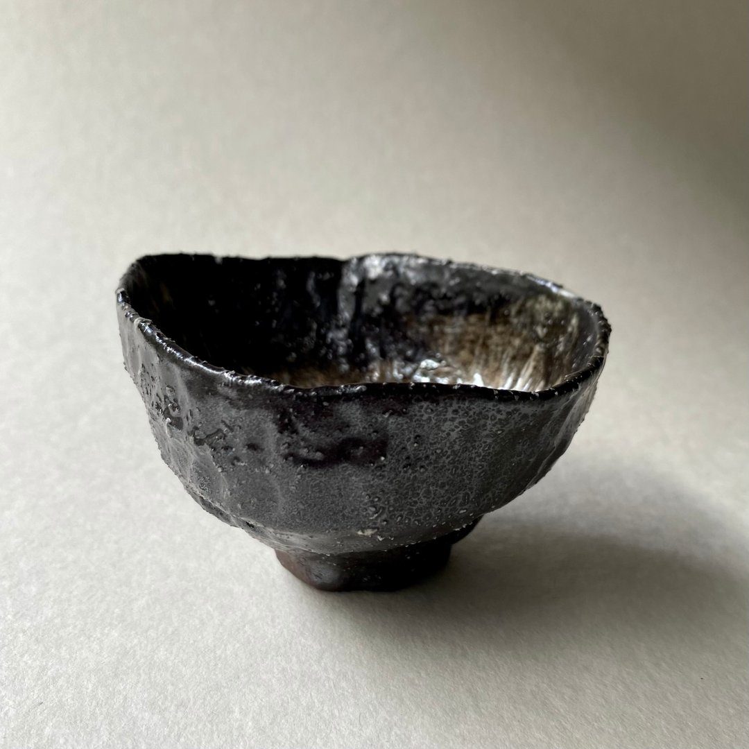 陶/柴烧/绞胎/小茶杯/附木盒 - 其他杯子 - 陶 黑色