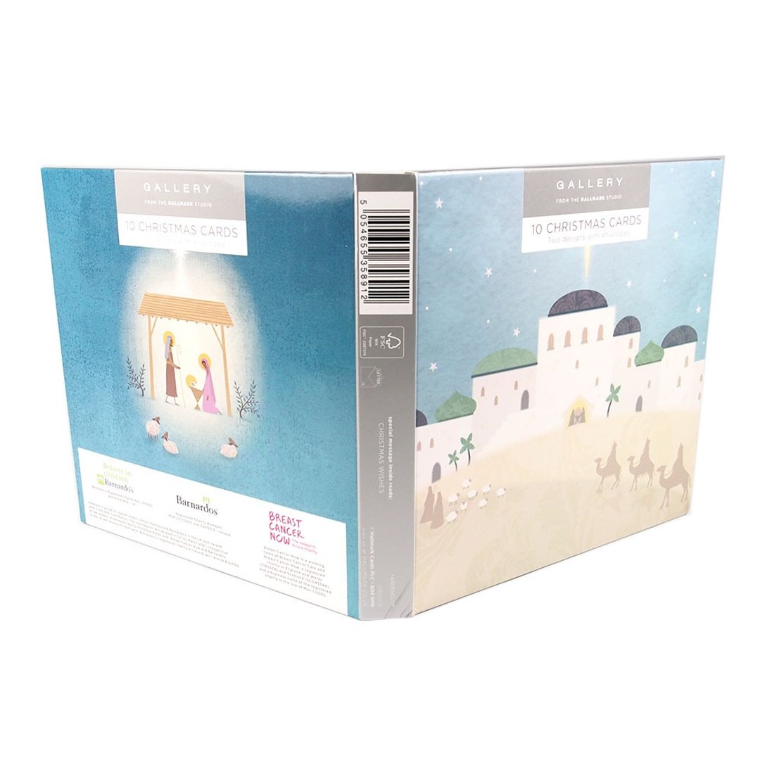 以马内利 耶诞盒卡10入【Hallmark-宗教卡片 圣诞节系列】 - 卡片/明信片 - 纸 多色