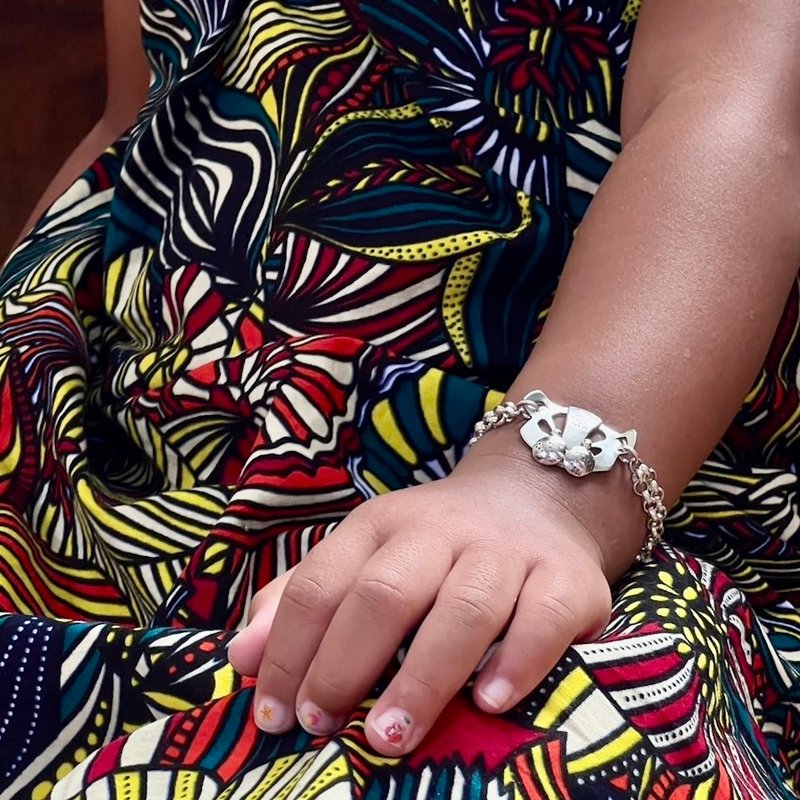 虎虎生风手工十二生肖弥月手链,手作的诗小朋友的第一件纯银手链 - 婴儿饰品 - 纯银 