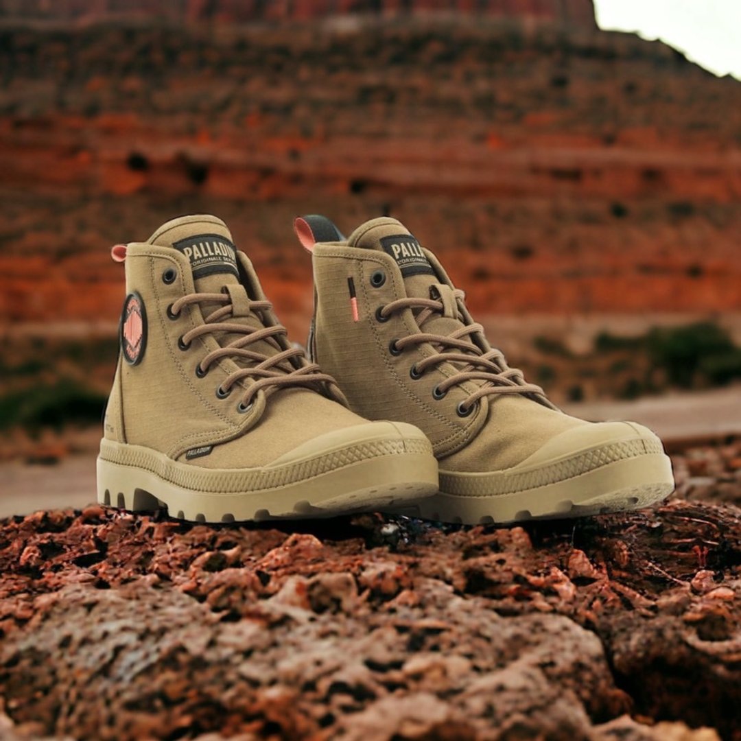 PALLADIUM PAMPA 经典潮流LOGO帆布高筒军靴 78881 - 女款休闲鞋 - 其他材质 多色
