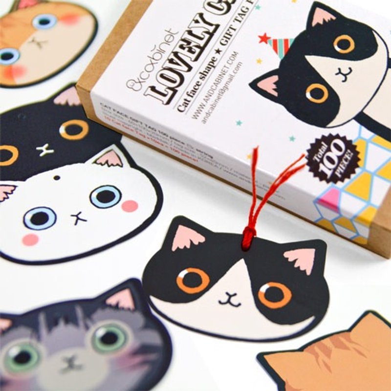 &Cabinet 猫咪礼物标签组 - 包装材料 - 纸 灰色