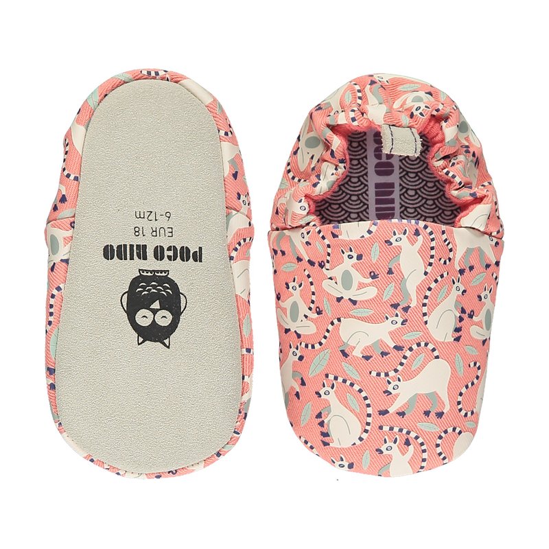 Poco Nido (英国) 婴儿 BB鞋 学行/学步鞋仔 - 狐猴 (粉红) - 婴儿鞋 - 棉．麻 
