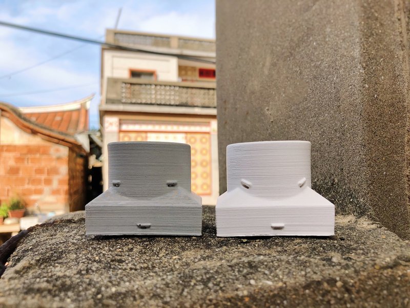 金门微笑堡水泥盆器 - 植栽/盆栽 - 水泥 灰色