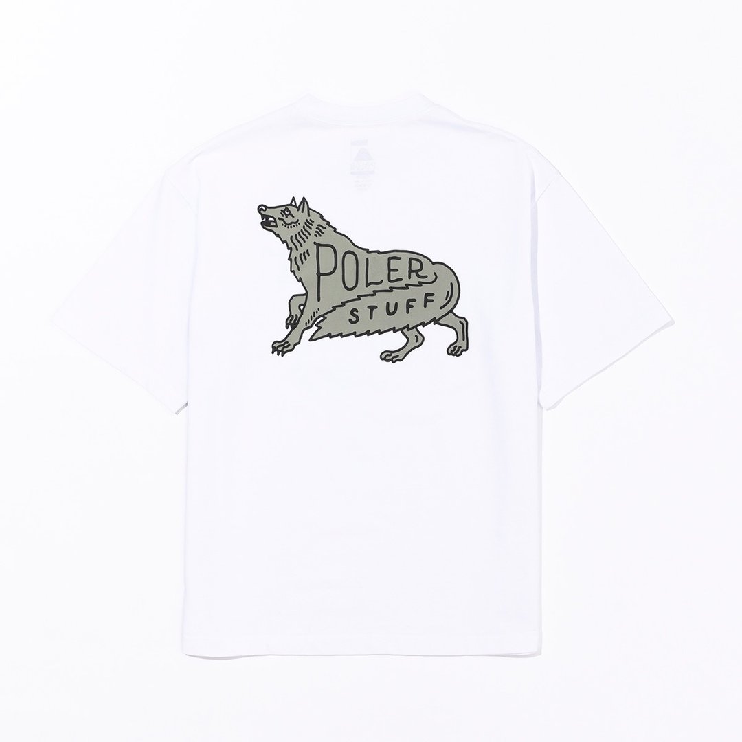 日本限定 POLER WOLF RELAX FIT TEE  标志狼 日式宽版TEE 白 - 男装上衣/T 恤 - 其他材质 白色