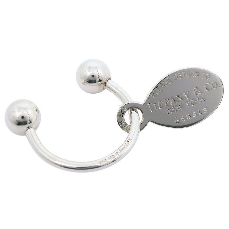 【日本直送】蒂芙尼 TIFFANY&Co. Return to Tiffany 经典圆牌 钥匙圈 纯银 925 中性【二手】 - 钥匙链/钥匙包 - 银 银色