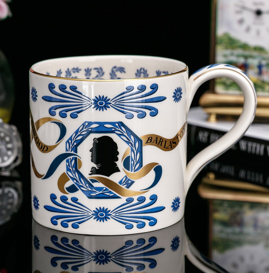 限量 Wedgwood 陶艺之父250周年纪念1980年英国制陶瓷大马克杯 - 咖啡杯/马克杯 - 瓷 