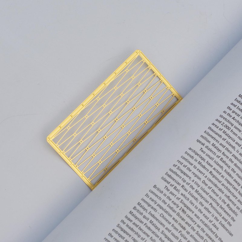 老屋窗花书签暨美工画板 波光粼粼 - 书签 - 其他金属 金色